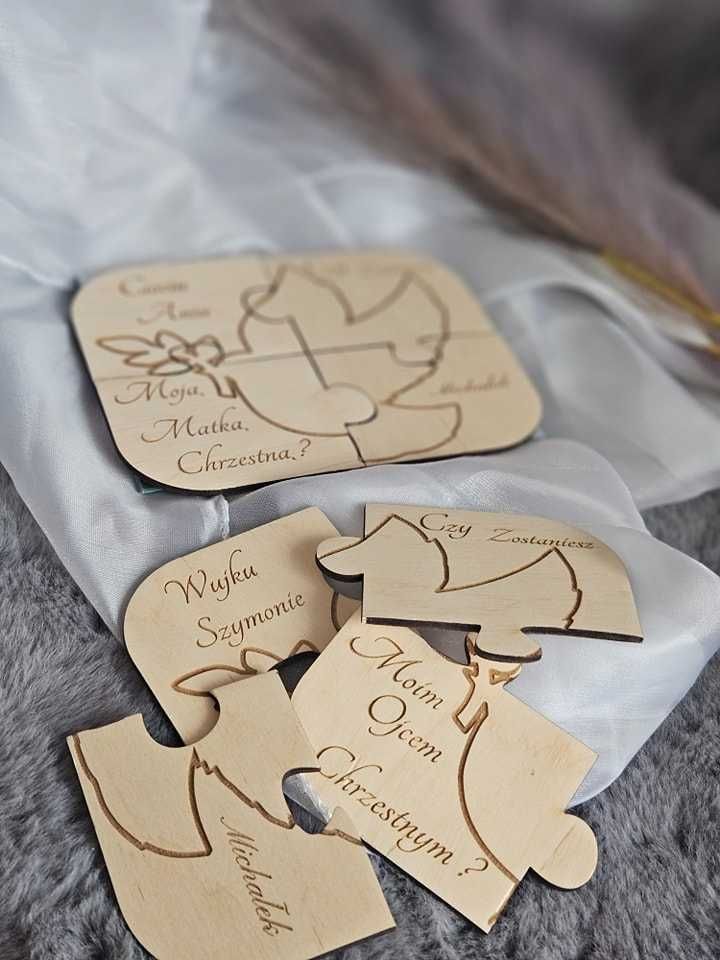 Puzzle z zapytaniem o matkę/ ojca chrzestnego