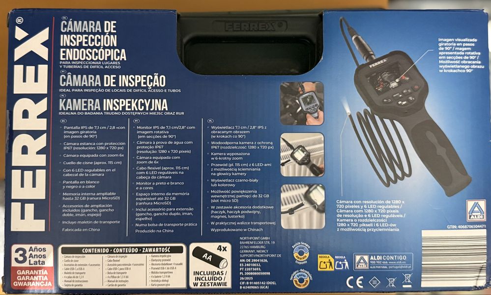 Camara de Inspecção Endoscópics