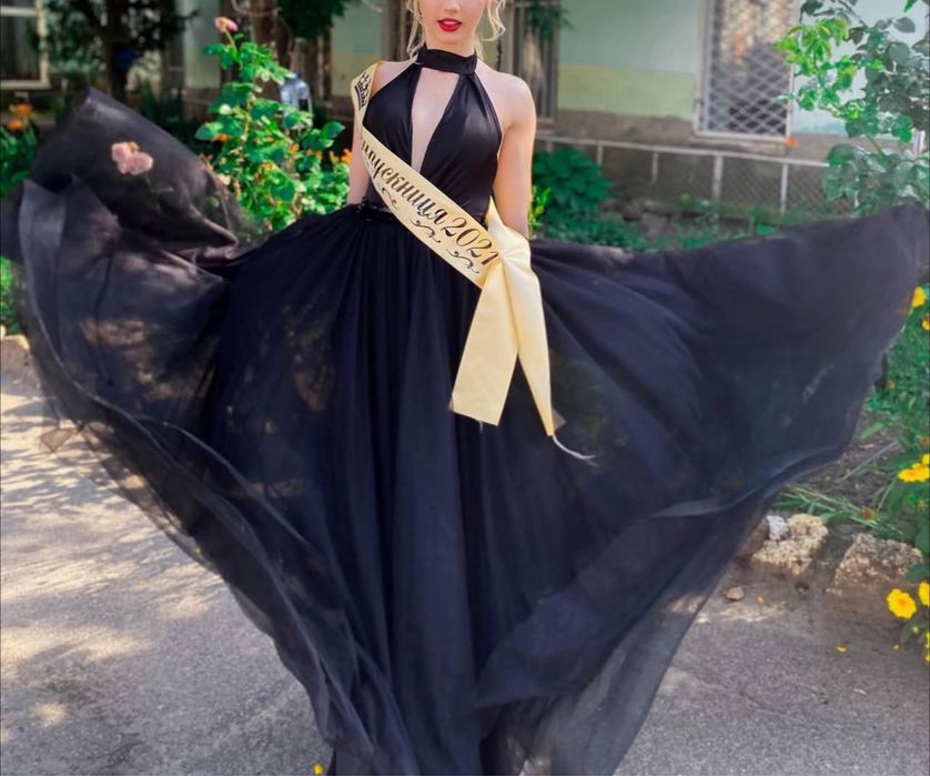 Вечірня сукня випускна сукня чорна