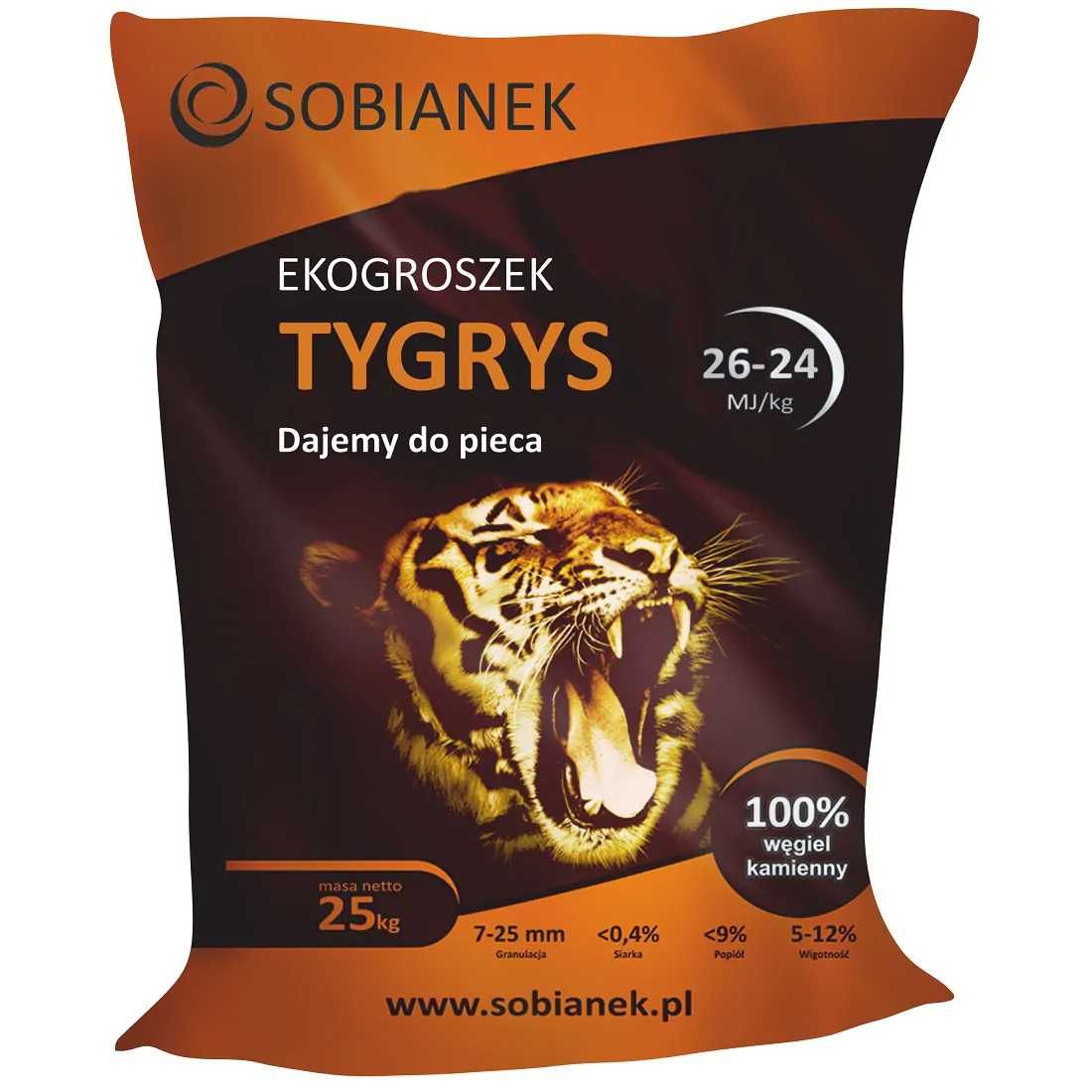 EKO Groszek Plus- Ekogroszek TYGRYS 26-24 MJ/kg 1000 kg TYGRYS