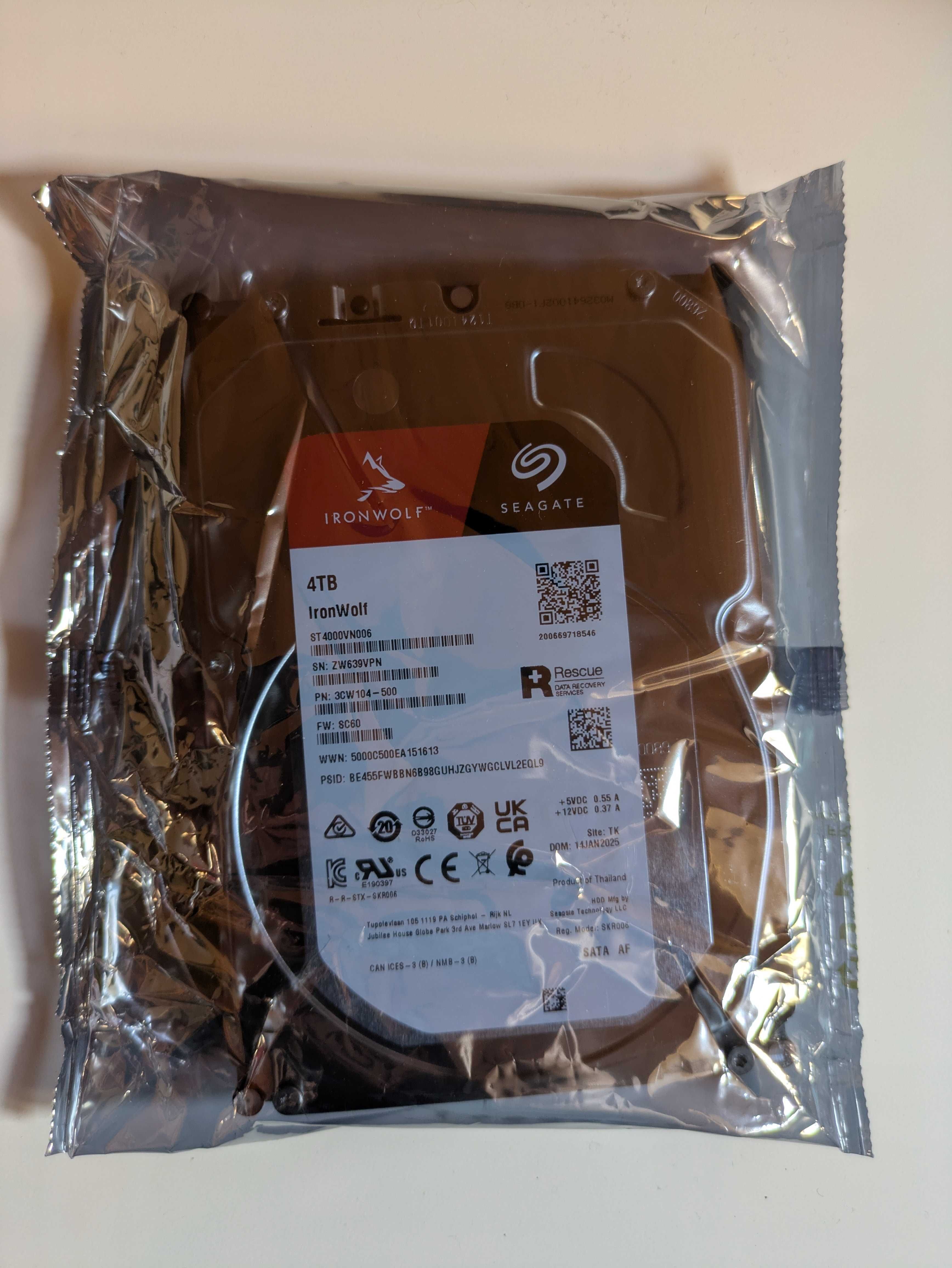 HDD Disco Rigido Seagate Ironwolf 4Tb