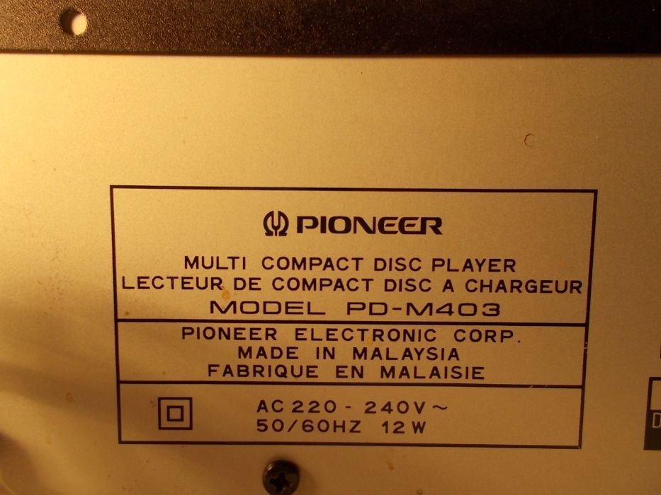 PIONEER PD-M403,odtwarzacz na 6 płyt cd