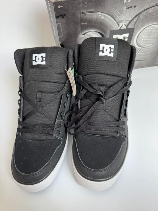 Nowe sneakersy męskie DC SHOES PURE HIGH-TOP WC czarne 53,5