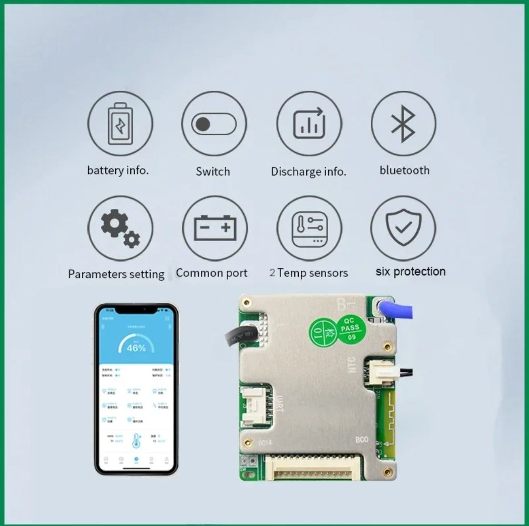 JBD smart BMS  7-14S 30A с Bluetooth