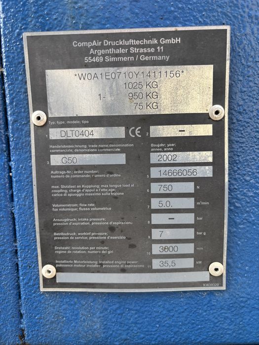 Kompresor śrubowy CompAir C50