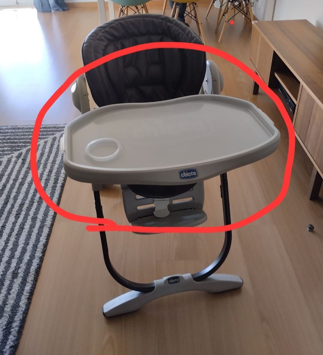 Brinquedo Arco Pousa Pés  Cinto Tabuleiros Cadeira Refeiçao chicco P