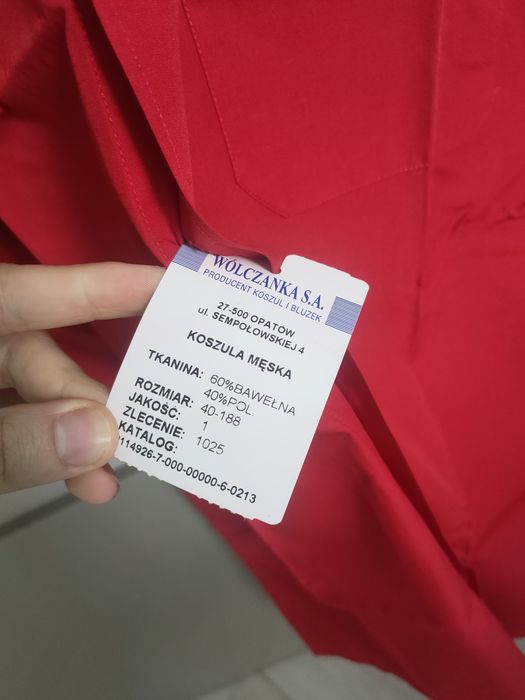 Nowa koszula Wólczanka XXL krótki rękaw męska