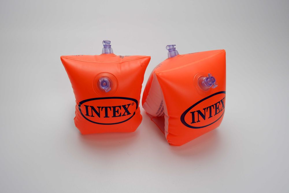 Надувные нарукавники детские 3-6 лет 18-30 INTEX круг жилет оранжевые