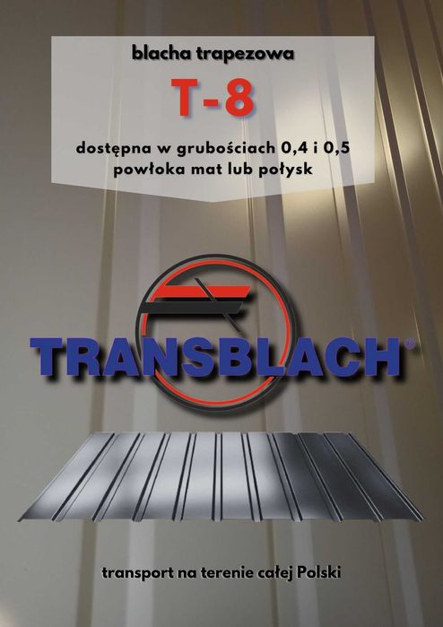 Blacha trapezowa trapez T-8 brąz RAL 8017 0,4 elewacyjna promocja