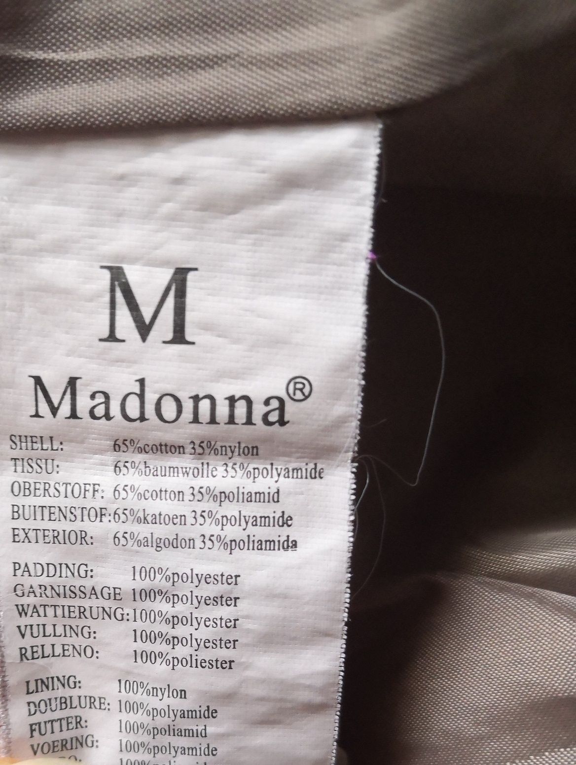 Plaszcz parka jesienny wiosenny Madonna na suwak brązowy