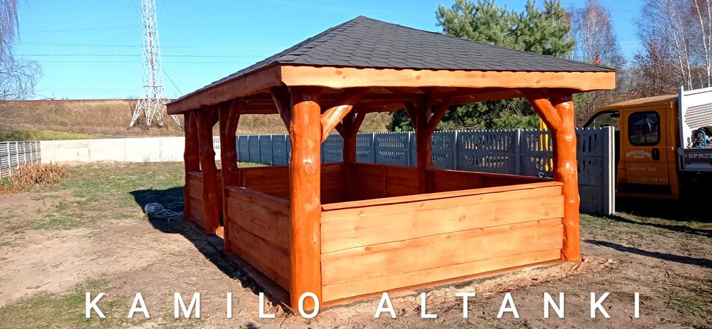 Altanka altanki altany ogrodowe na grubym balu