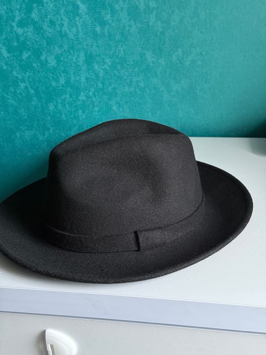 Капелюх Федора Allsaints чорний класичний M/L вовна