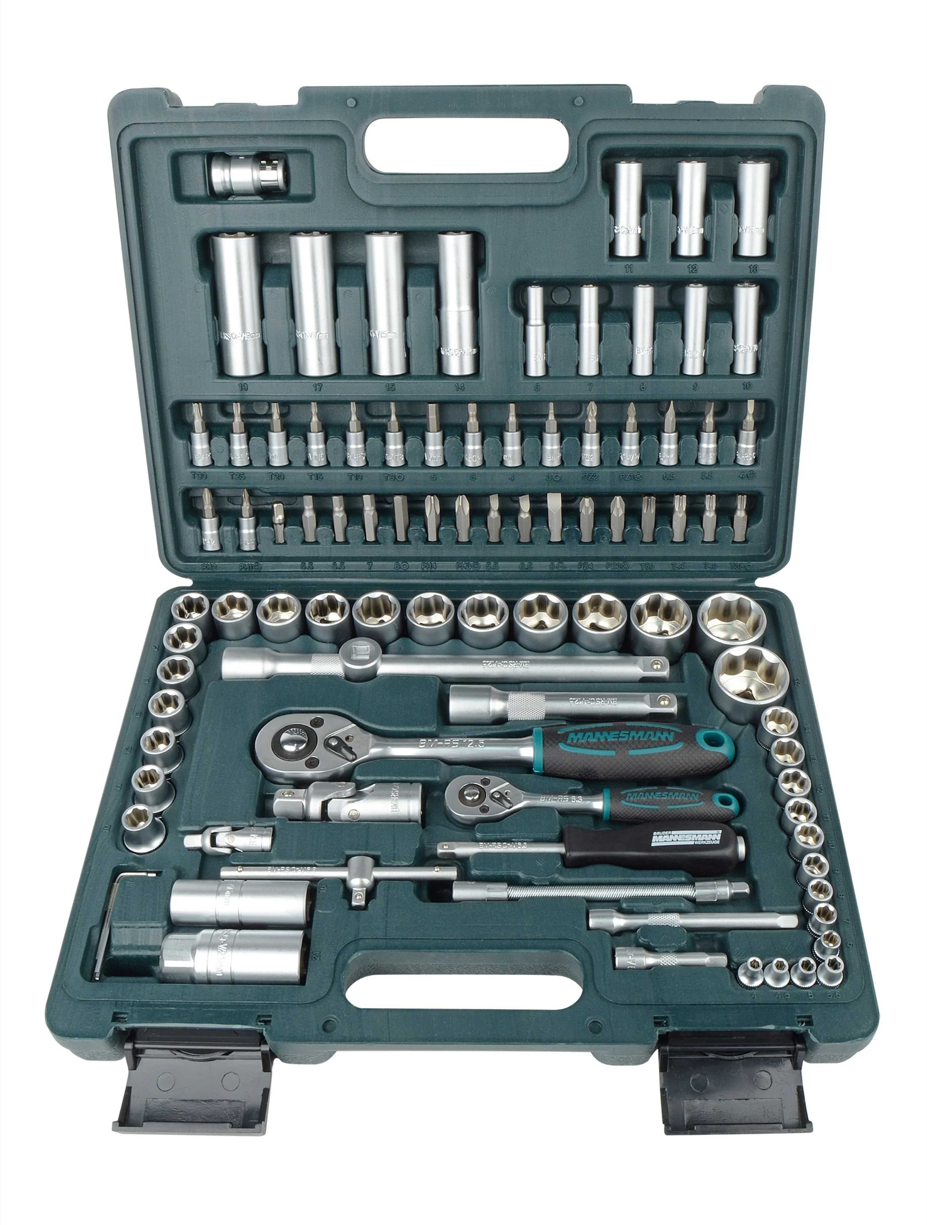 Brüder Mannesmann M 2055‑SL – zestaw kluczy nasadowych 94 cz.