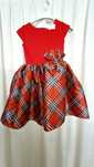Sukienka czerwona elegancka w kratkę H&M Nowa 122 i 128 6-8lat