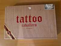 Tatuaje Tattoo Caballero, cedrowe pudełko, humidor, szkatułka