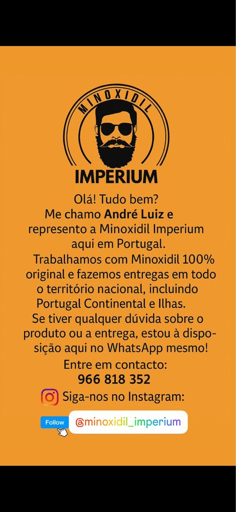 Minoxidi kirkland! Crescimento barba e cabelo
