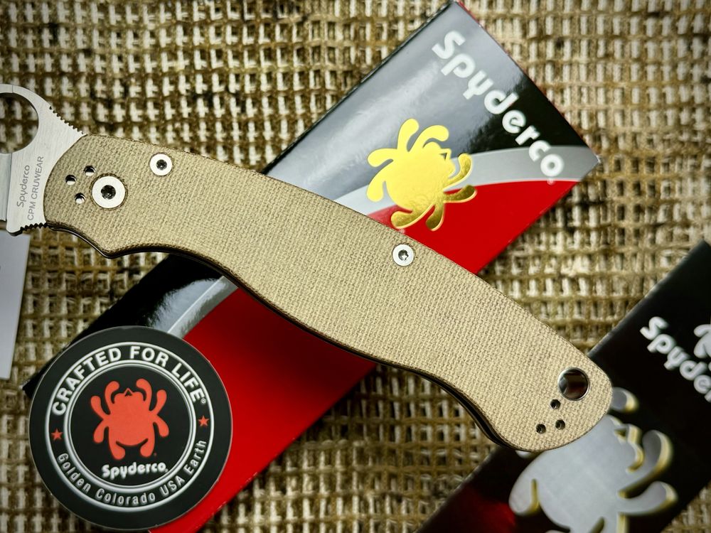 Нож Spyderco Military 2 Brown Micarta Compression Lock CPM-CruWear