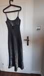 Sukienka maxi_elegancka_szaro srebrna_M