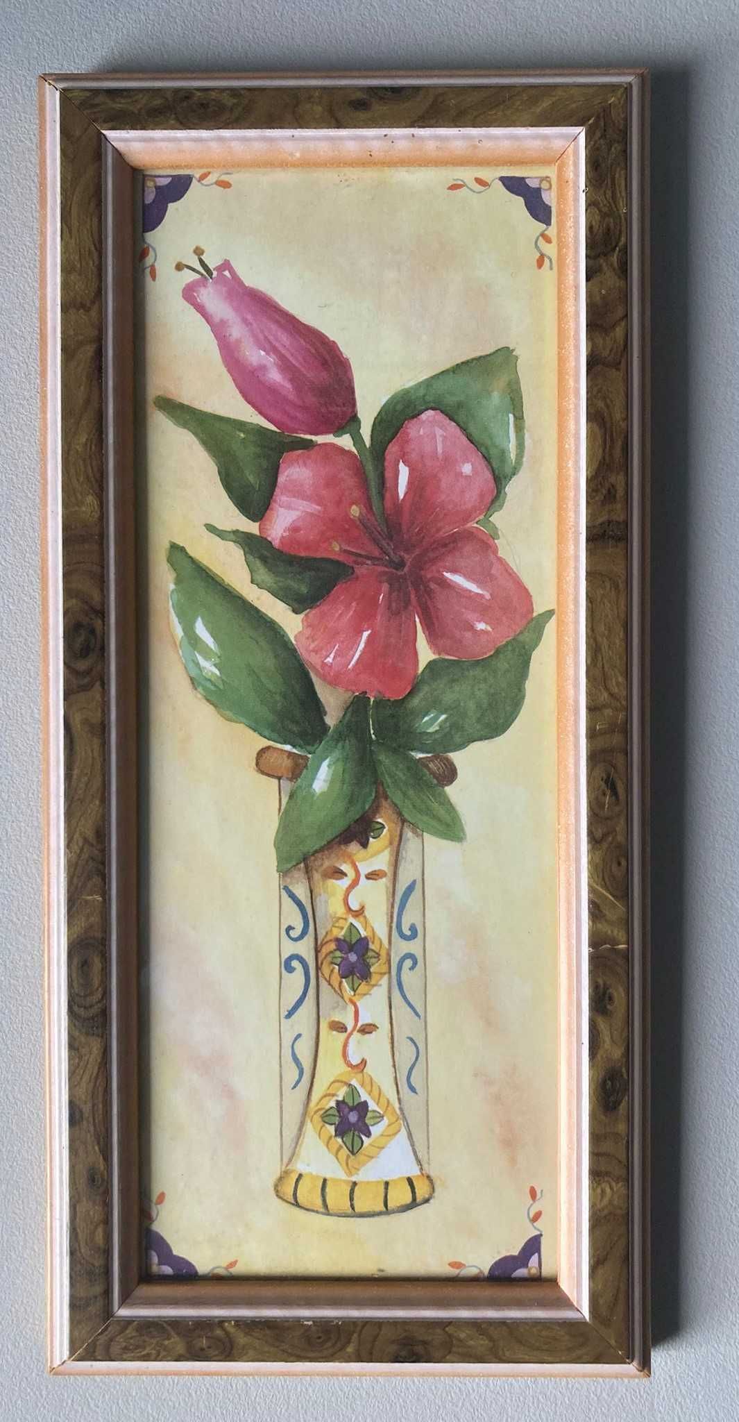 Quadro com Imagem de Flores (~28 x 13cm)
