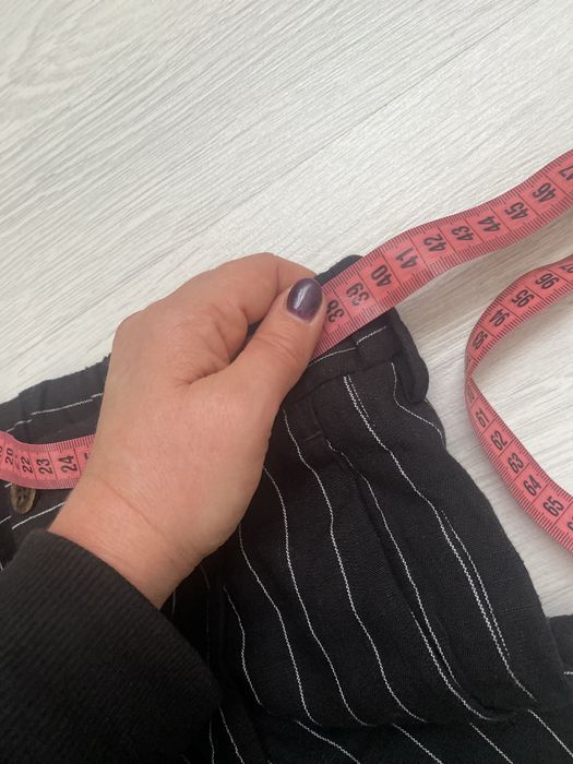 Чудові лляні брюки ьежевого та чорного кольрів