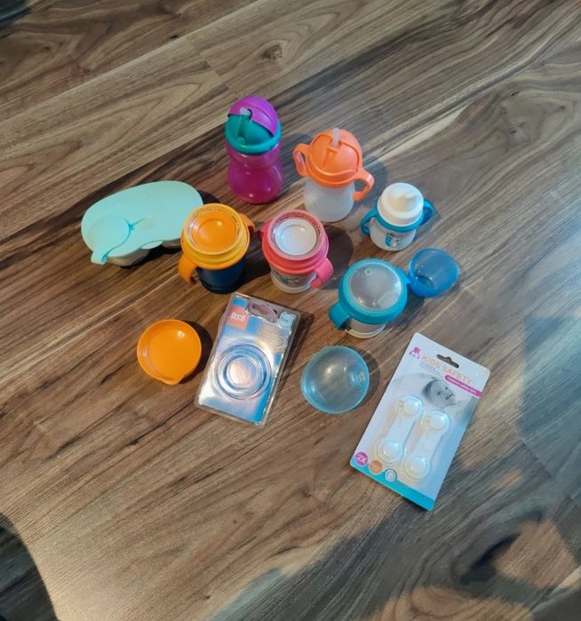 Kubki niekapki i bidony - zestaw