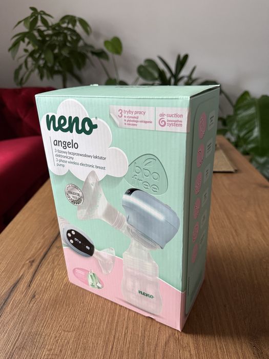 3-gazowy bezprzewodowy laktator Neno angelo,kolektor na mleko/woreczki