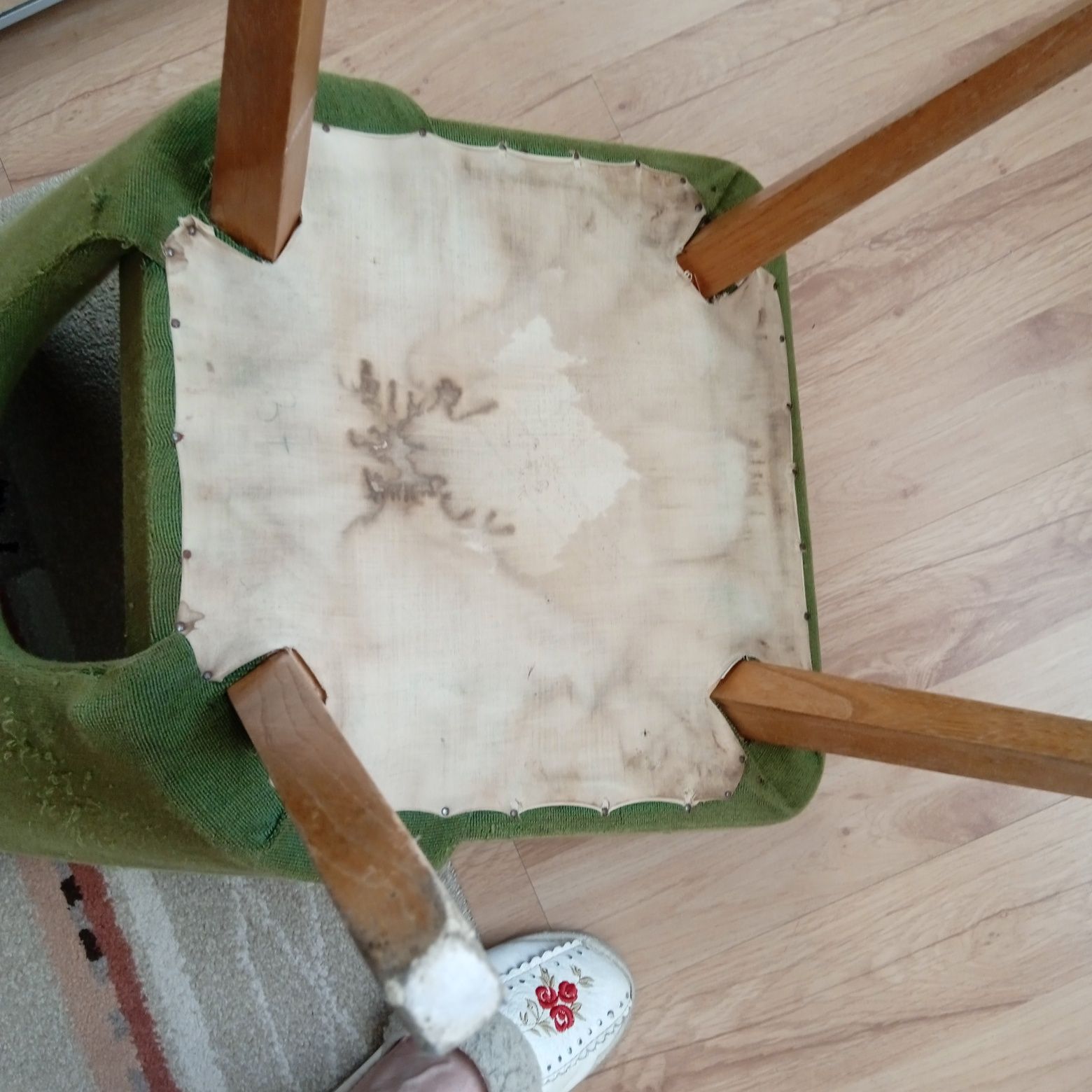 Krzesło muszelka PRL do renowacji