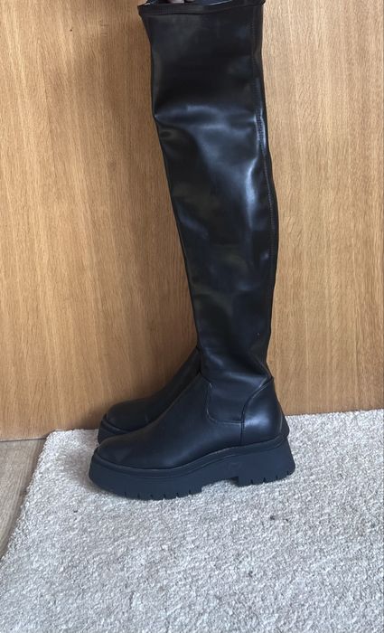 Kozaki wyskokie trapery za kolano Stradivarius rozm 37