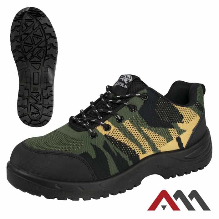 Męskie solidne buty robocze do pracy CAMOUFLAGE  "STALOWY PO