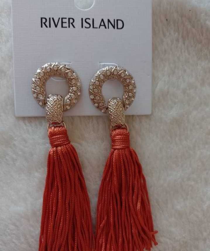 RIVER Island/Ekskluzywne, Bogato zdobione kolczyki z Londynu/Nowe