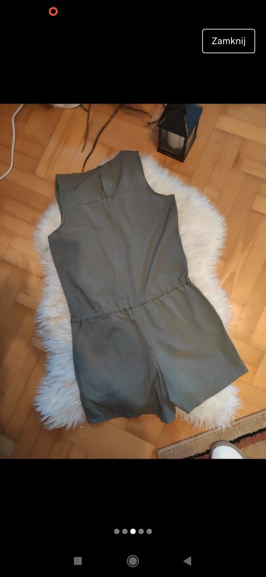 Kombinezon damski krótki khaki letni
