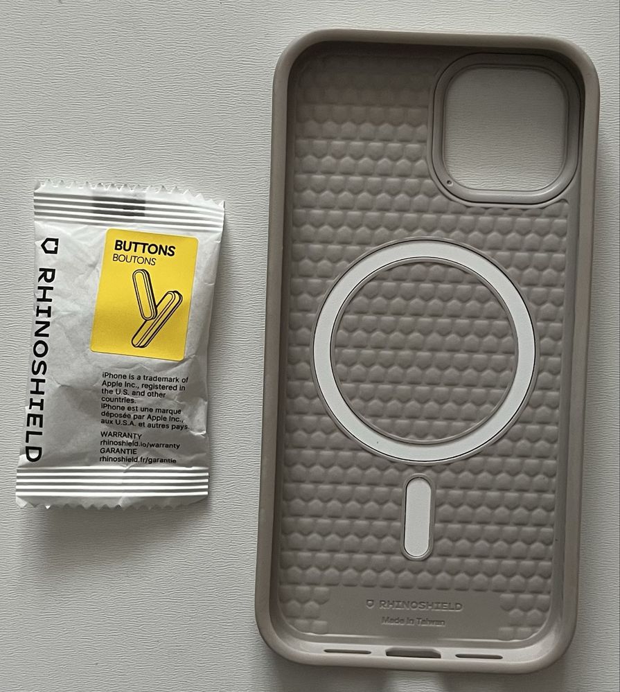 RhinoShield SolidSuit iPhone 15 Plus Shell Beige MagSafe 3,5m