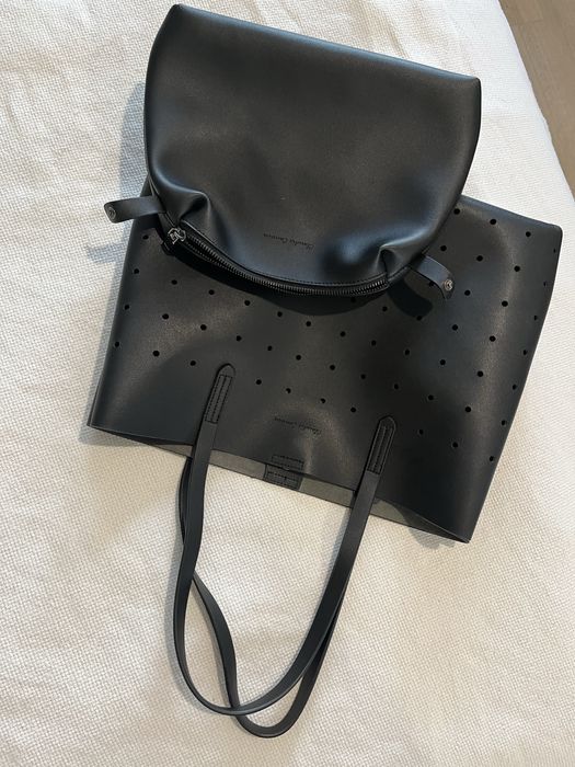 Claudia Canova ,Torba na ramię, Tote bag, perforowana , czarna