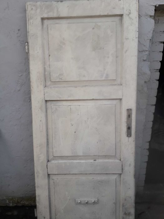 Drzwi prl stare zabytkowe solidne lite drewno
