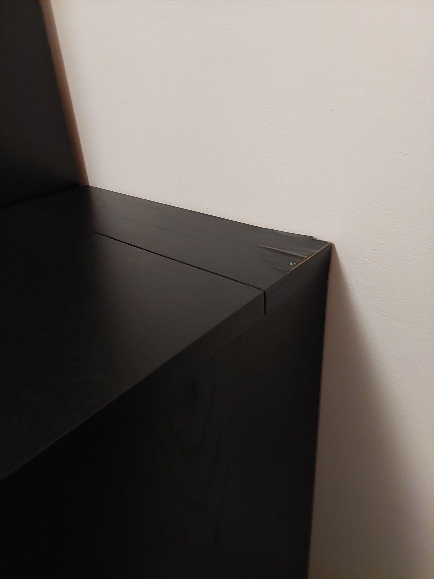 Komoda MALM czarna 6 szuflad/ lustro / 123 x 32 x 43cm