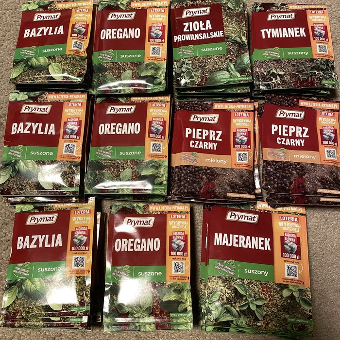 Duży zestaw przypraw Prymat (55 opakowań, mix)