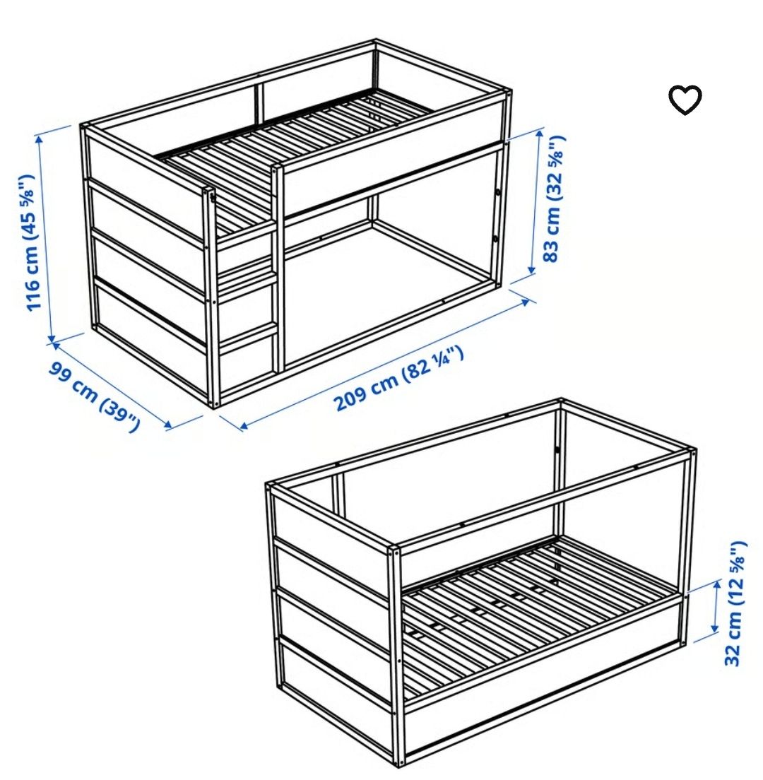 Cama IKEA Kura reversível