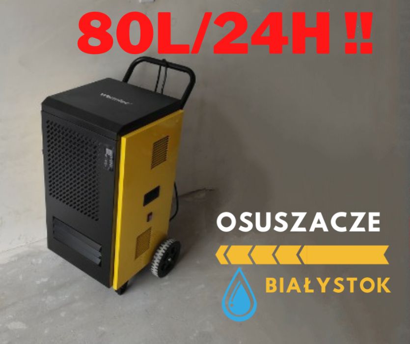 wynajem osuszaczy, osuszacze powietrza, największa wydajność 80l/24h !