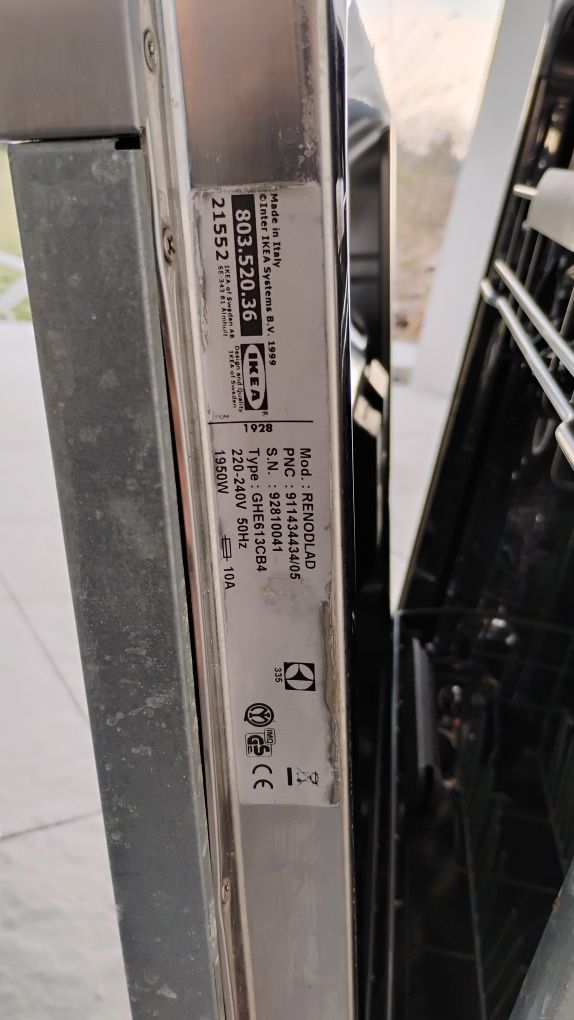 Zmywarka IKEA Renoldlad Elektrolux-uszkodzona