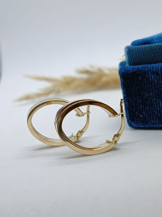 Kolczyki z 2 kolorów złota, złoto 585