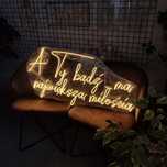 A Ty bądź mą największą miłością napis led ledon neon ślub napis neon