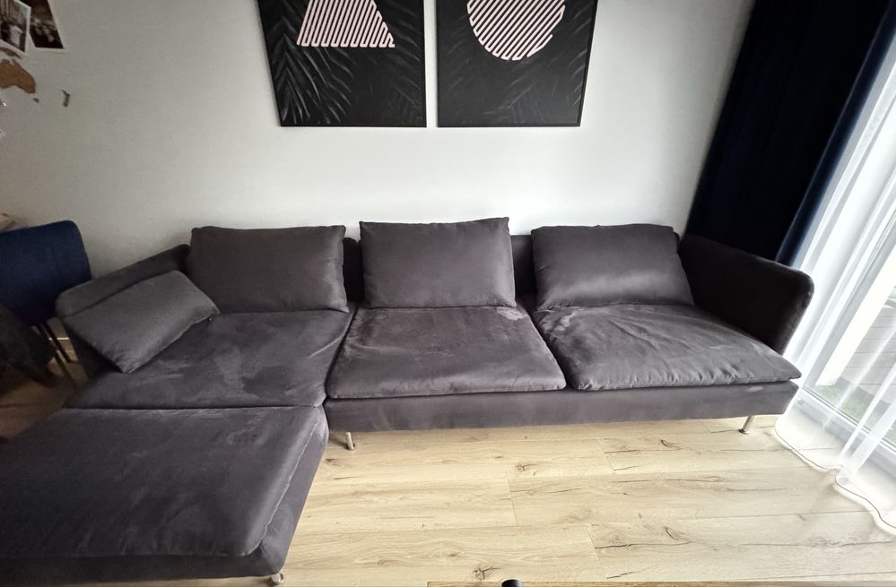 Kanapa IKEA SÖDERHAMN 4-osobowa z szezlongiem i zamkniętym końcem