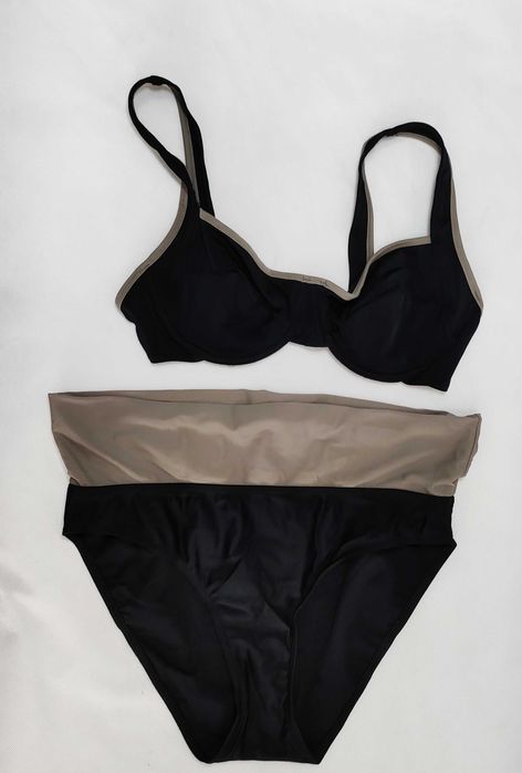 Majtki kąpielowe czarne 48 z wysokim stanem TAILLISSIME STD0091