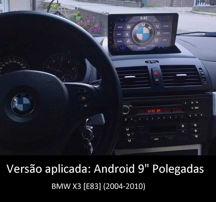 (NOVO) Rádio 2DIN • BMW X3 (E83) • BMW X1 (E84) • Android GPS [4+32GB]