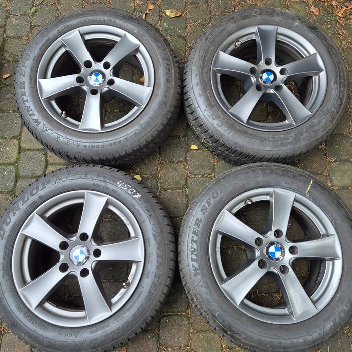 ZIMA KOŁA 5x120 BMW F30 F31 F32 F33 F36 X1 E84 E90 205/60 R16 +czujniki