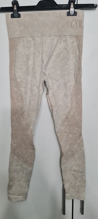 Legginsy push up  beżowe i grafitowe L