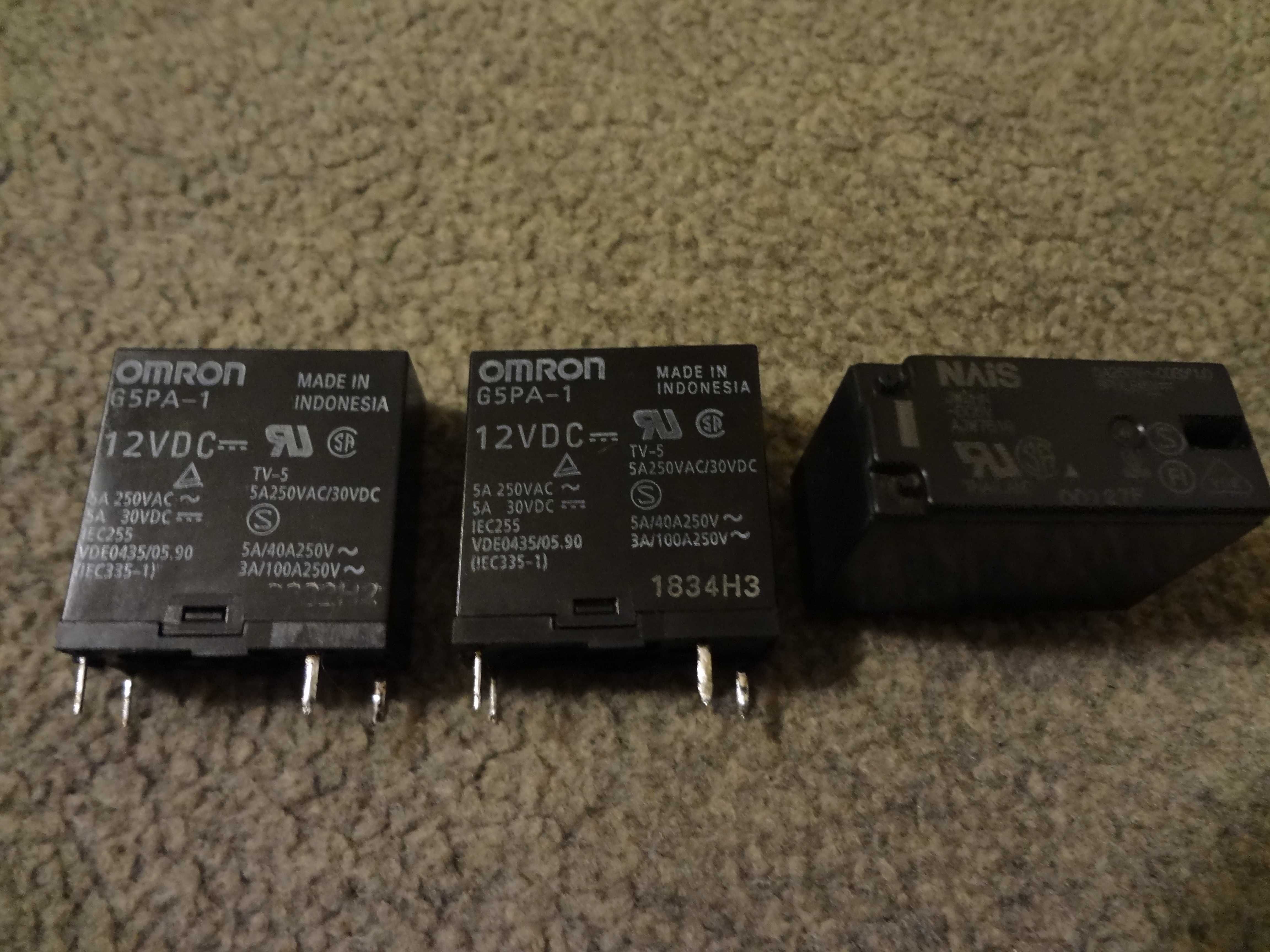 Реле Omron G5PA-1, Panasonic JW2HN-DC5V