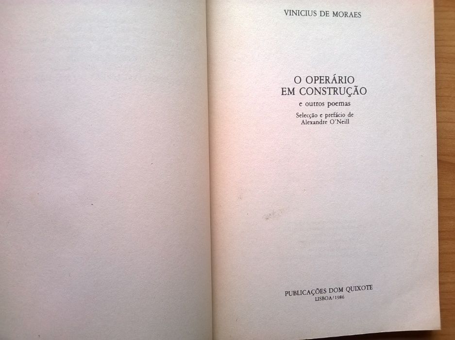 Operário em Construção - Vinicius de Moraes