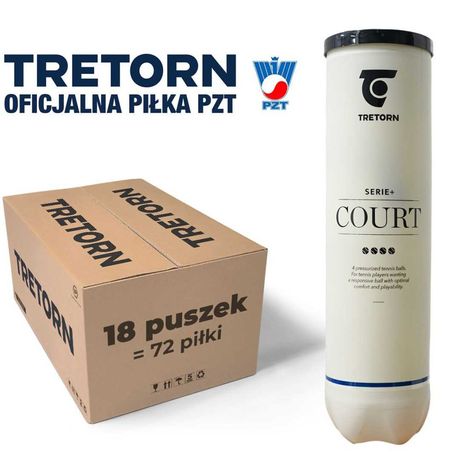 Piłki PZT Tretorn Serie+ COURT (karton 18x4 szt.)