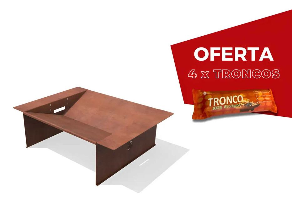 Braseiro/ Fire Pit Zig s/ Grelhas Aço Corten